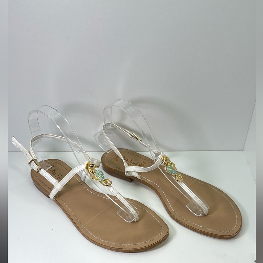 Miss Trish for Target White Sandals with Seahorse Charm – Size 8.5